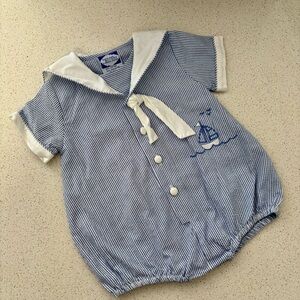 Vintage Carriage Boutiques Sailor Romper L1